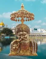 Guru Nanak Devji Car idol with chattar-GA