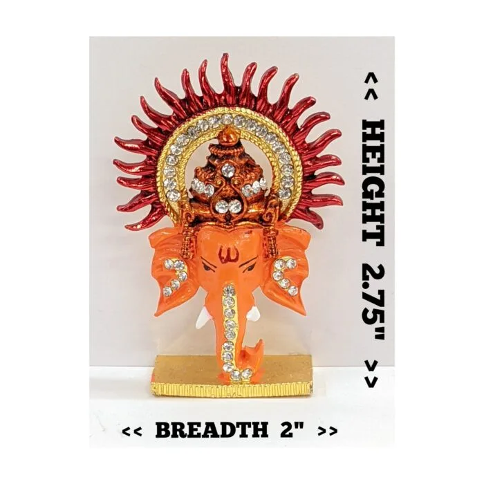 Ganesha Car dashboard statue - dimensions