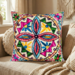 Set of 2-Wool Embroidery Cushion Covers-AC - Image 3