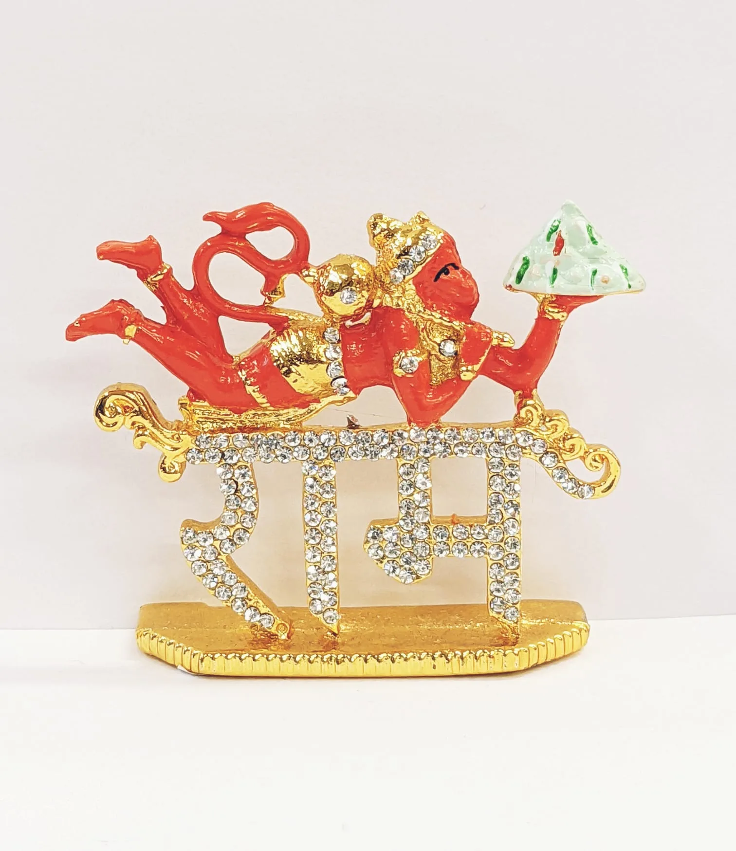 Hanuman with ram naam car dashboard Idol