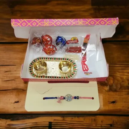 Tree of life - Evil eye rakhi chocolate combo