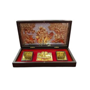 Gold plated Gift Box with Radha Krishna