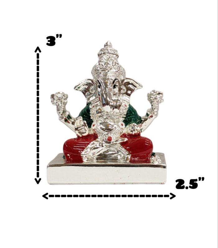 Image with dimensions of Car Dashboard Idol of Lord Ganesh