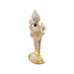 side view Image of balaji standing with white stone, Perfect for Home mandir and Car Dashboard Idol