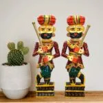 Statue Wooden Hand Painted Watchmen-18inch