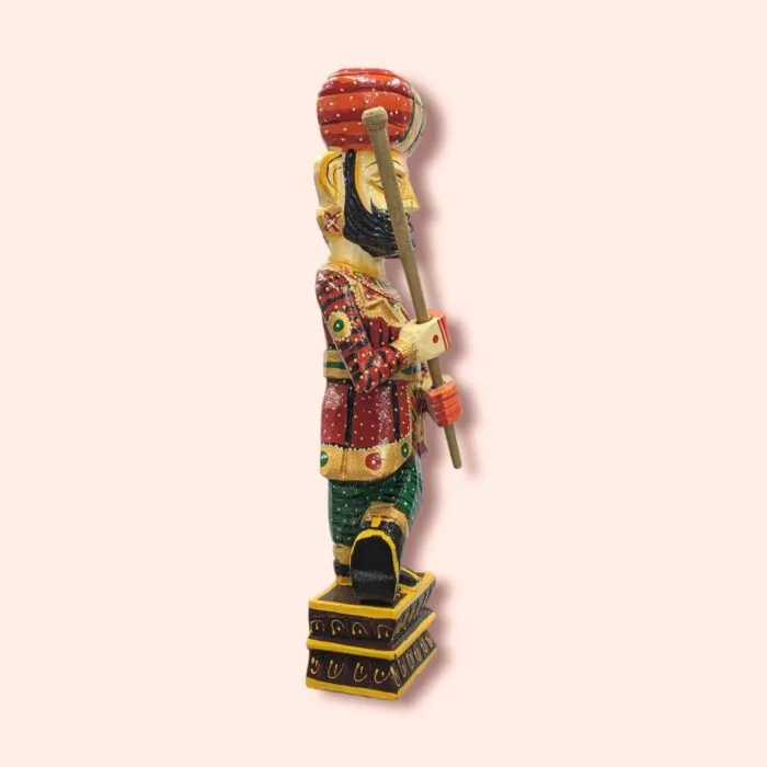 Statue Wooden Hand Painted Watchmen-18inch - Image 3