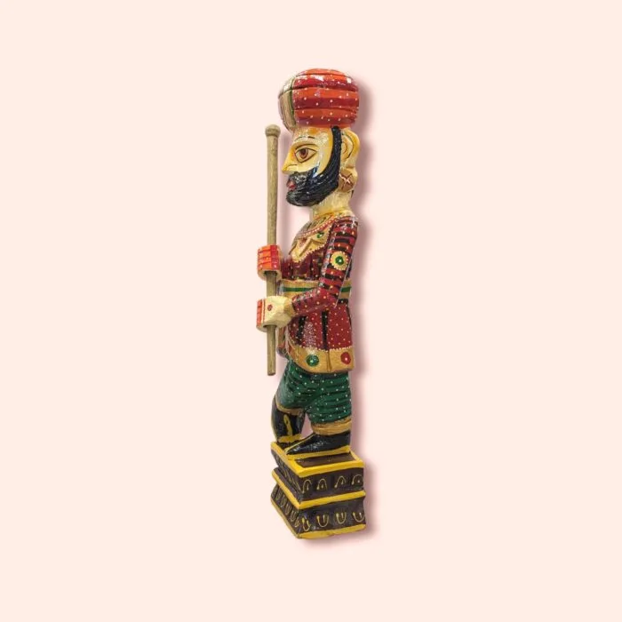 Statue Wooden Hand Painted Watchmen-18inch - Image 5
