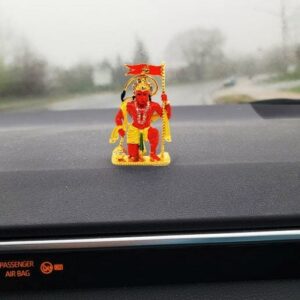 Hanuman with Dhawja Car Dashboard Idol