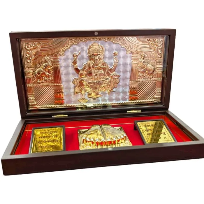 Lord Ganesha with charan paduka Gift Box - Image 1