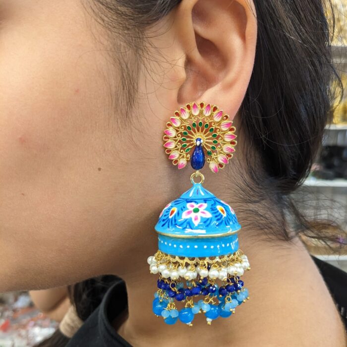 Exclusive meena Jhumki earrings