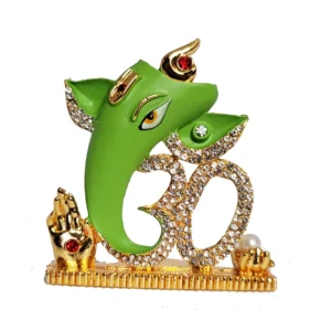 Image of a beautiful Ganesha car dashboard idol with Om symbol