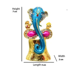 dimensions on ganesha on tree car dashboard idol