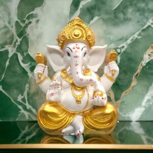 Large sized lord Ganesh Idol with Golden dhoti | Large Ganesha Statue