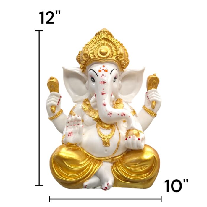 Large sized lord Ganesh Idol with Golden dhoti | Large Ganesha Statue