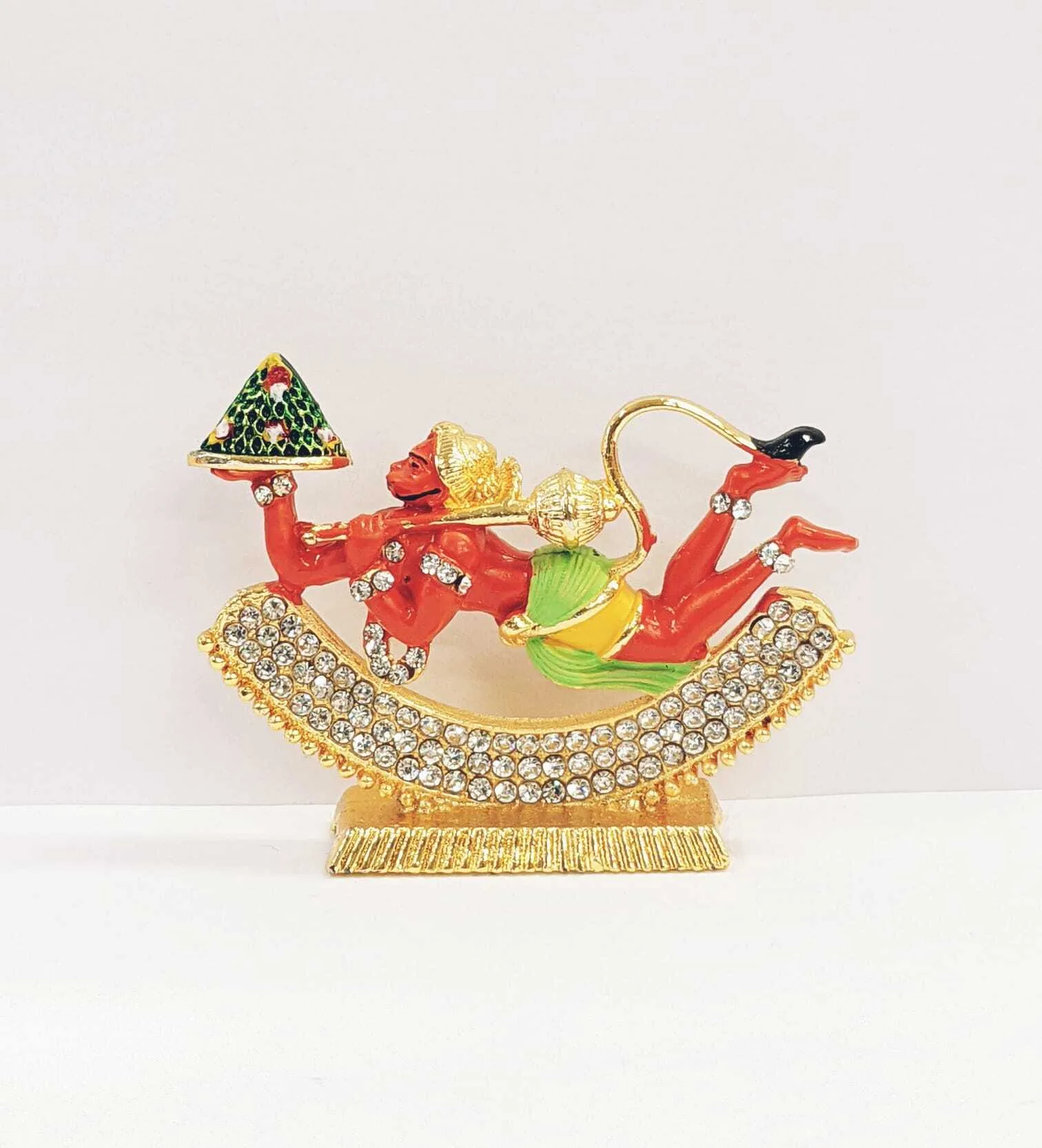 hanuman with sanjeevani car dashboard idol