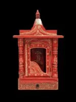 Wooden Temple for Home | Hand Painted Pooja Mandir - 21 inch - Image 4