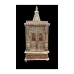 Wooden Golden Oxidized Temple with Doors