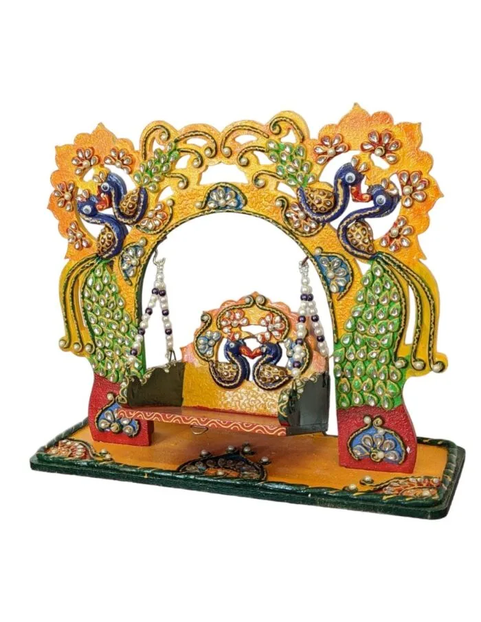 Handmade Laddu Gopal Jhula-13inch - Image 3