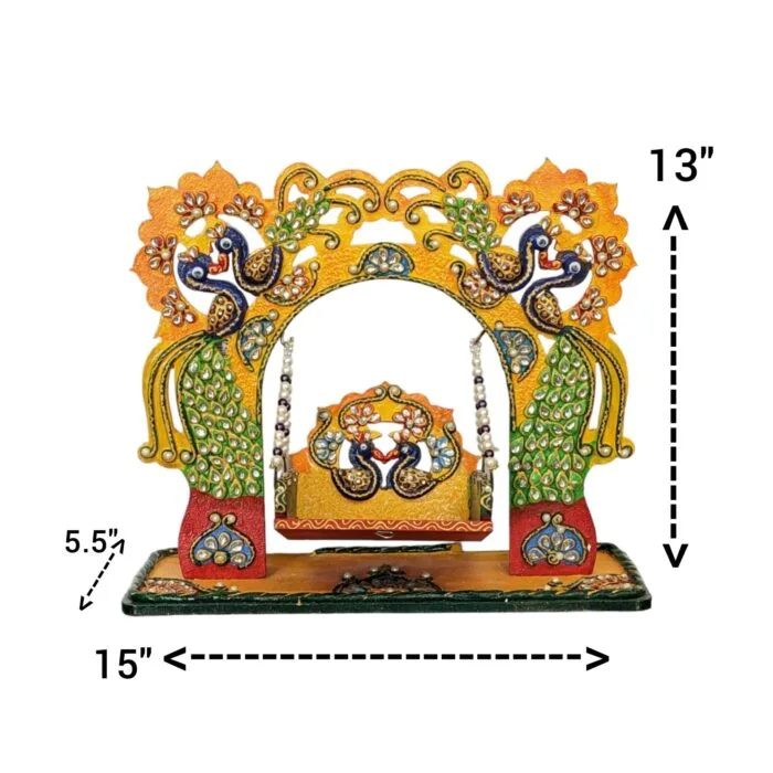 Handmade Laddu Gopal Jhula-13inch - Image 2