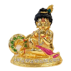 Image of krishna makhan chor sitting car dashboard Idol
