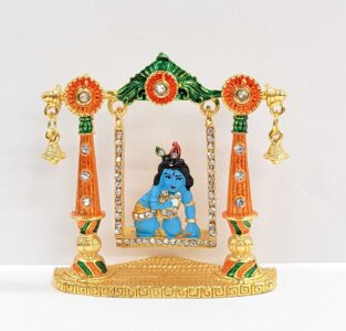 image of krishna on jhula car dashboard Idol