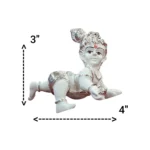 dimesnions mentioned on the Image of Laddu gopal baby krishna pure silver plated idol