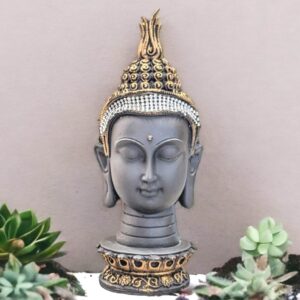 Buddha face placed on a lotus