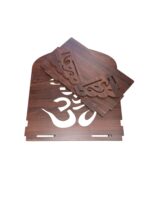 Image showing the foldable mandir kept on a table top