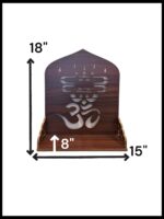 Image showing the foldable mandir kept on a table top