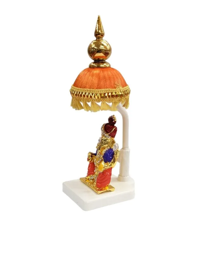 Ganesha with chattar - Orange | Car dashboard Idol - Image 4