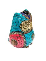 Brass Statue of Owl with Inlay Work-3.5 inch - Image 5