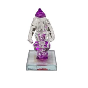 side view Image of a Glass crystal Ganesha Car Dashboard Idol