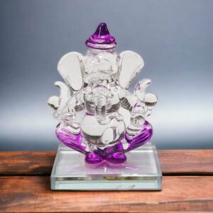 Image of a Glass crystal Ganesha Car Dashboard Idol for sale in Canada and the US