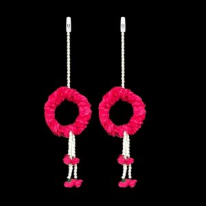 Image of Diwali decor Wall hanging for your home - Red color flowers in Canada and the US