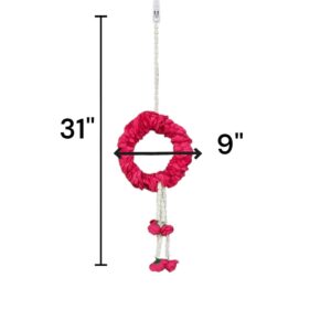 dimensions on the Image of Diwali decor Wall hanging for your home - Red color flowers in Canada and the US