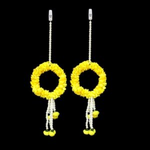 Image of Diwali decor Wall hanging for your home - yellow color flowers in Canada and the US