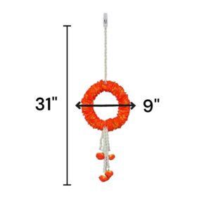 dimensions on the Image of Diwali decor Wall hanging for your home - orange color flowers in Canada and the US