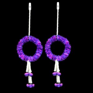 Image of Diwali decor Wall hanging for your home - Purple color flowers in Canada and the US