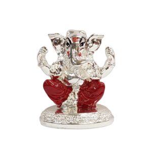Image of Pure silver plated Ganesha Car Dashboard