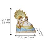 Vishnu and Lakshmi on Sheshnaag- Large | Marble Finish - Image 3