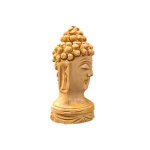 side view Image of a pair of hand carved 3 Inch wooden Buddha Statue for sale in Canada and US