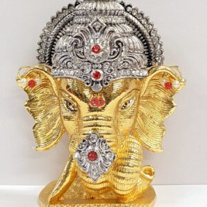 Car dashboard Idol of Ganesha with beautiful golden and silver plating