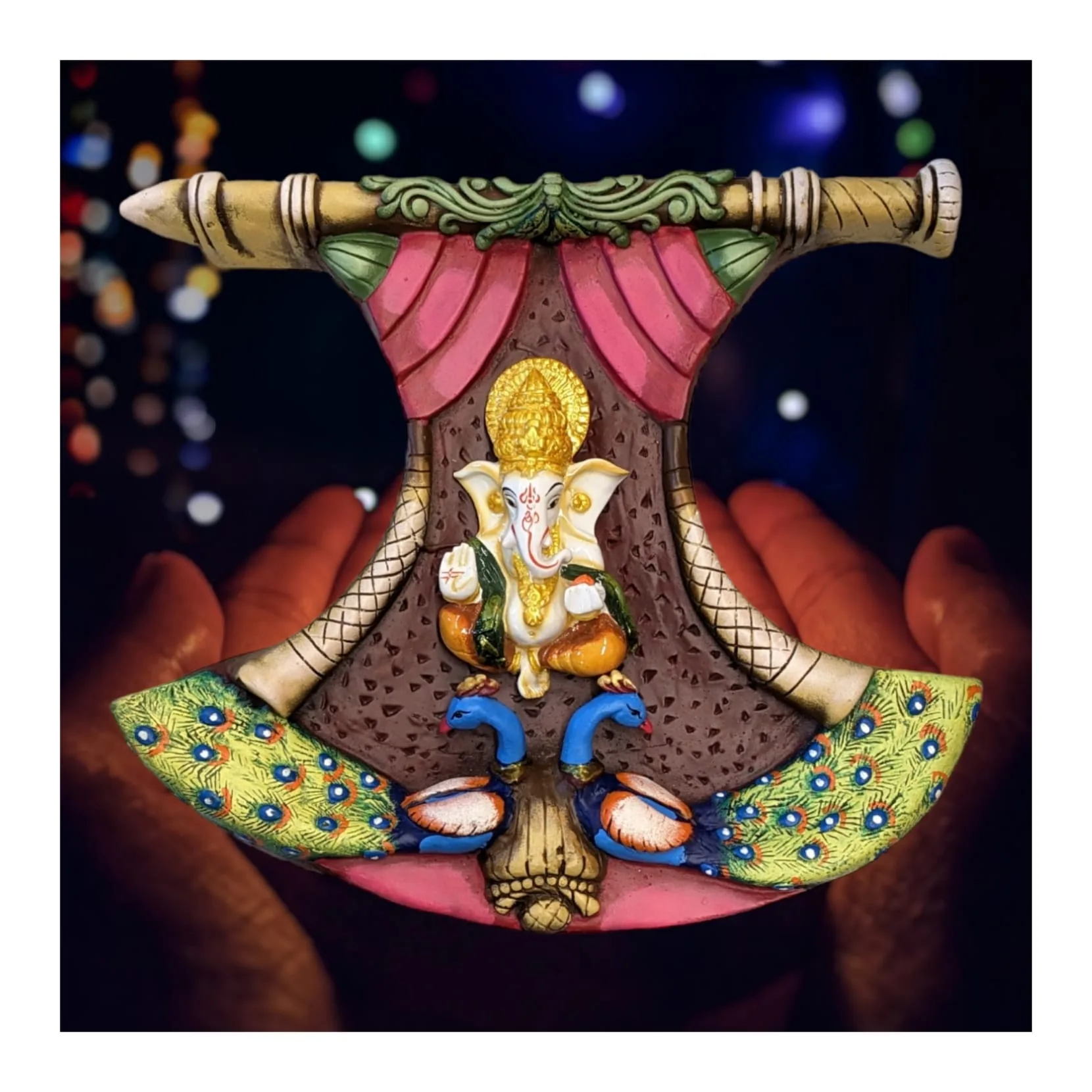 Ganesha polyresin (fiber) Wall Hanging - 1247 - Image 1