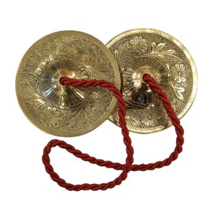 Image of Brass cymbals also called as manjira used for mediatation and music