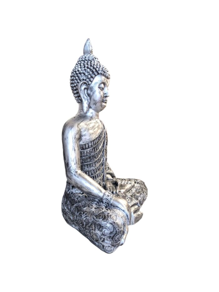 Nag Buddha Idol - Silver Antique - 25 inch - Image 2