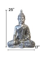 Nag Buddha Idol - Silver Antique - 25 inch - Image 4