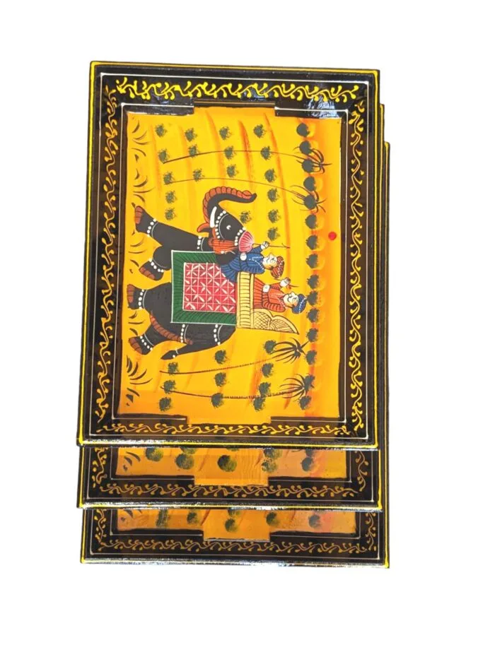 Wooden Serving Tray - Set of 3 - Elephant - Image 3