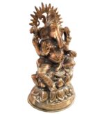 Side view Large copper Ganesha Statue - 16 Inches in Canada and the US
