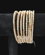 Gold Plated Pearl Bangles Set-718 - Image 2