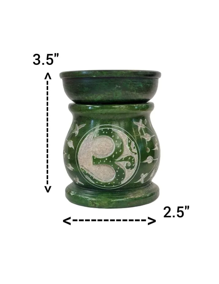 Marble Soapstone Aroma Oil Diffuser - Om - B - Image 4